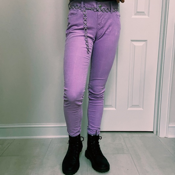 LILAC CORDUROY PANTS - Picture 2 of 4